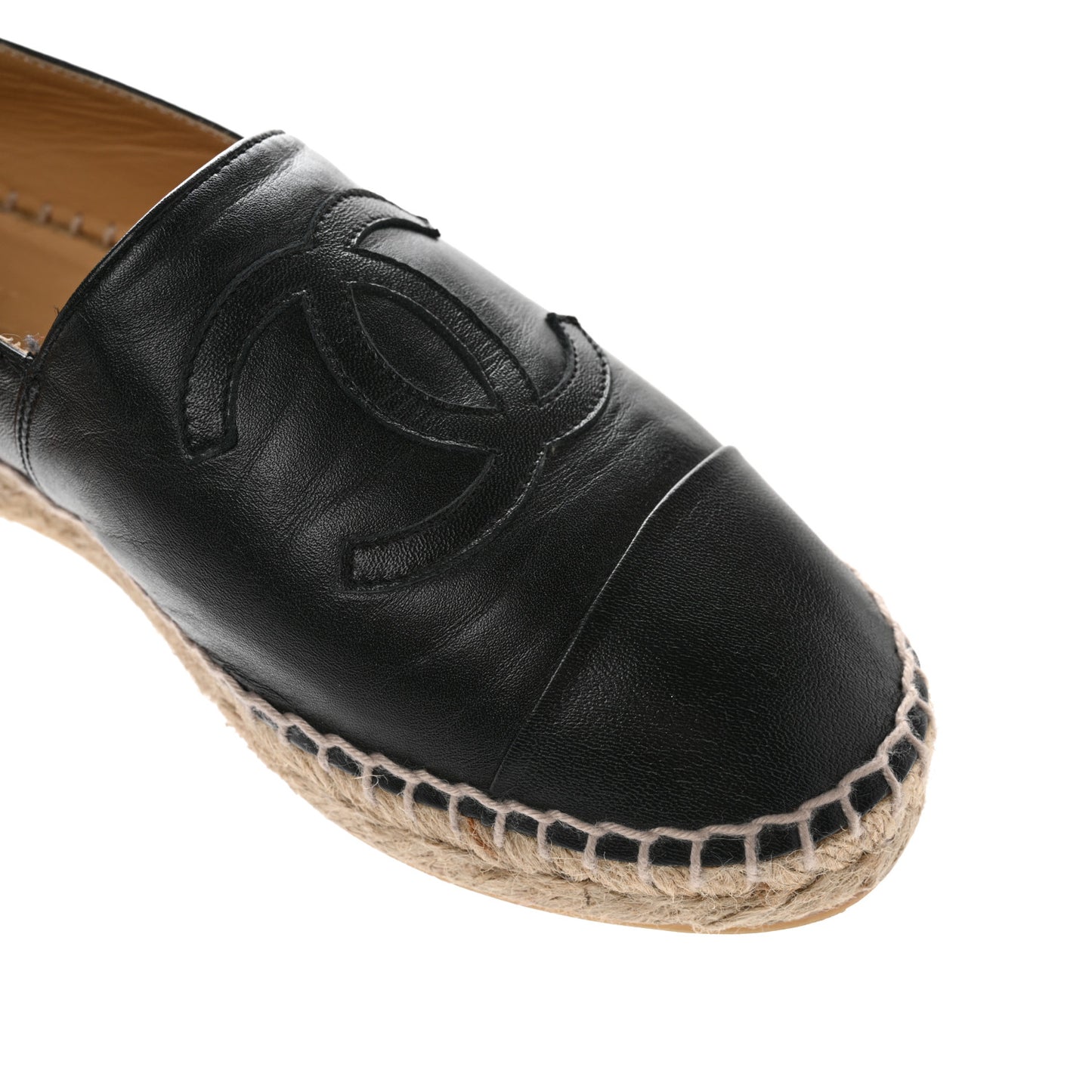 Lambskin CC Espadrilles 38 Black
