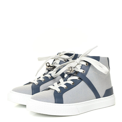 Hermes Canvas Calfskin Daydream Sneakers 36.5 Bleu Marine 3 of 13