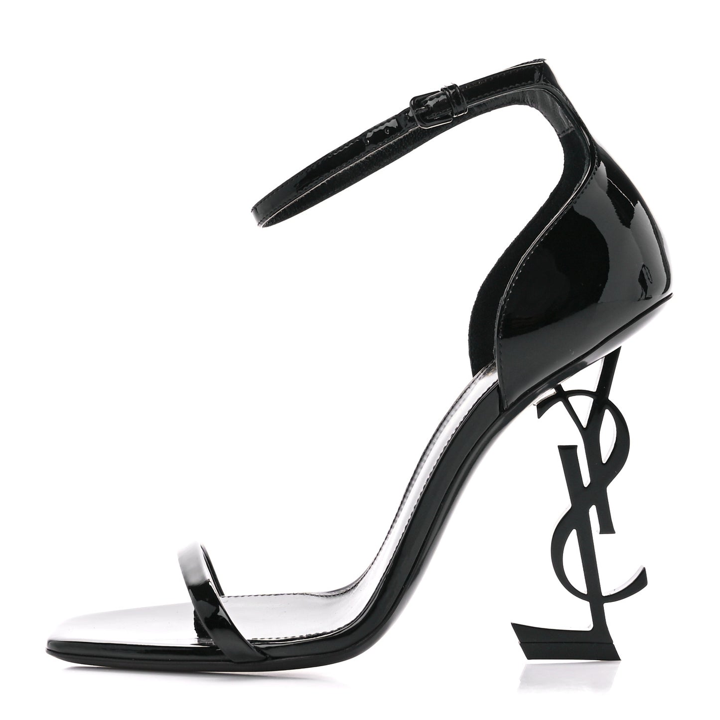 Patent Calfskin Opyum 110 Sandals 37 Black