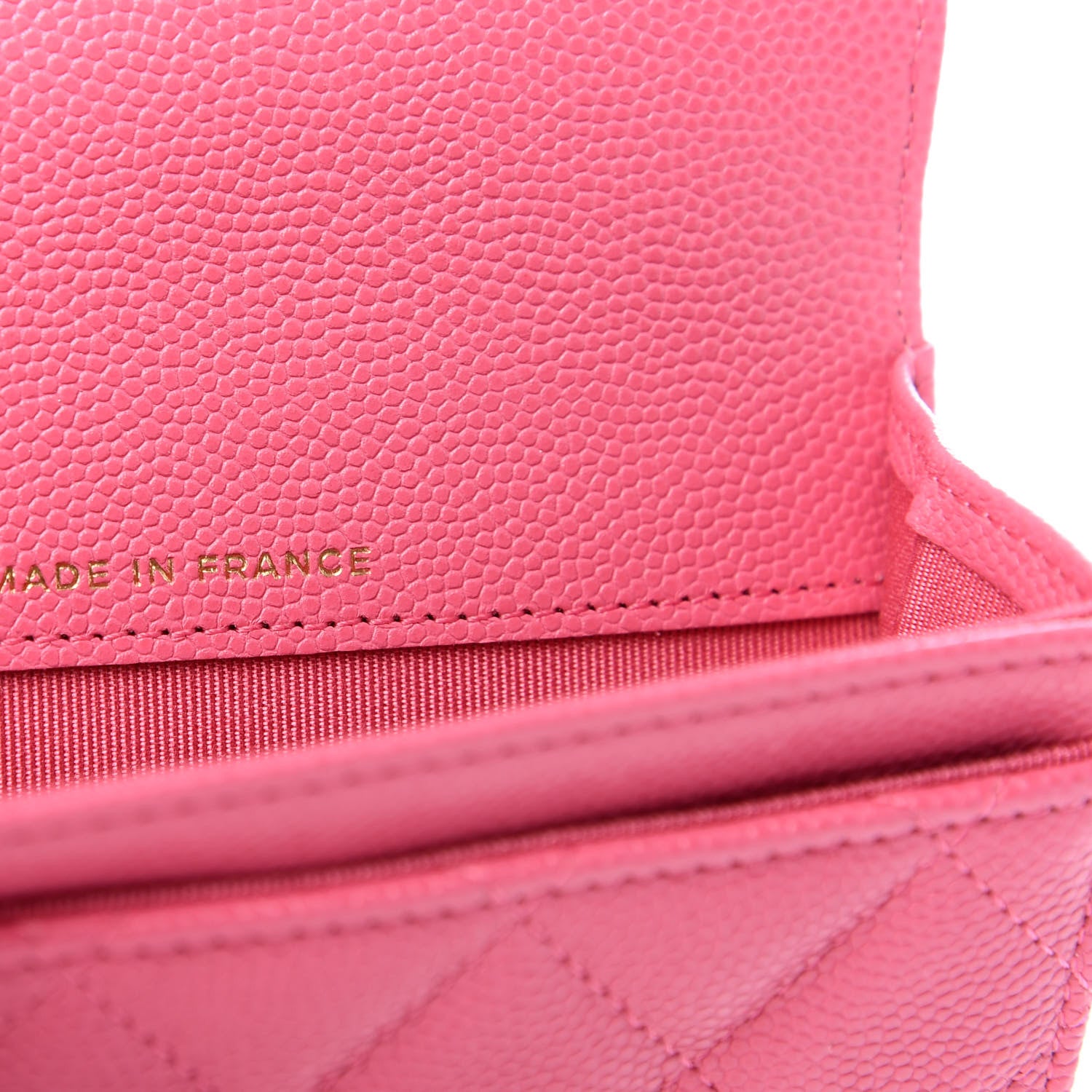 Chanel Caviar Quilted Flap Card Holder Wallet Pink 7 of 9