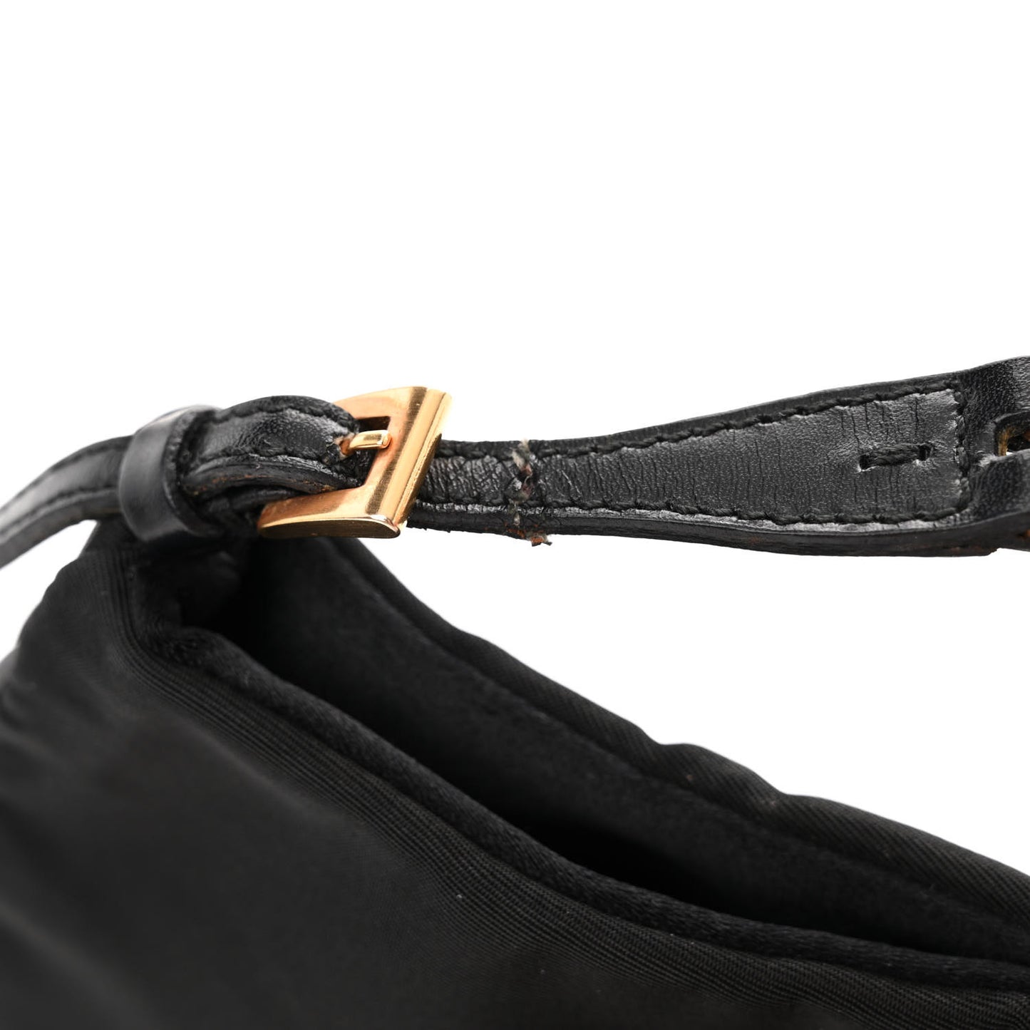 Tessuto Light Nylon Chain Shoulder Bag Black