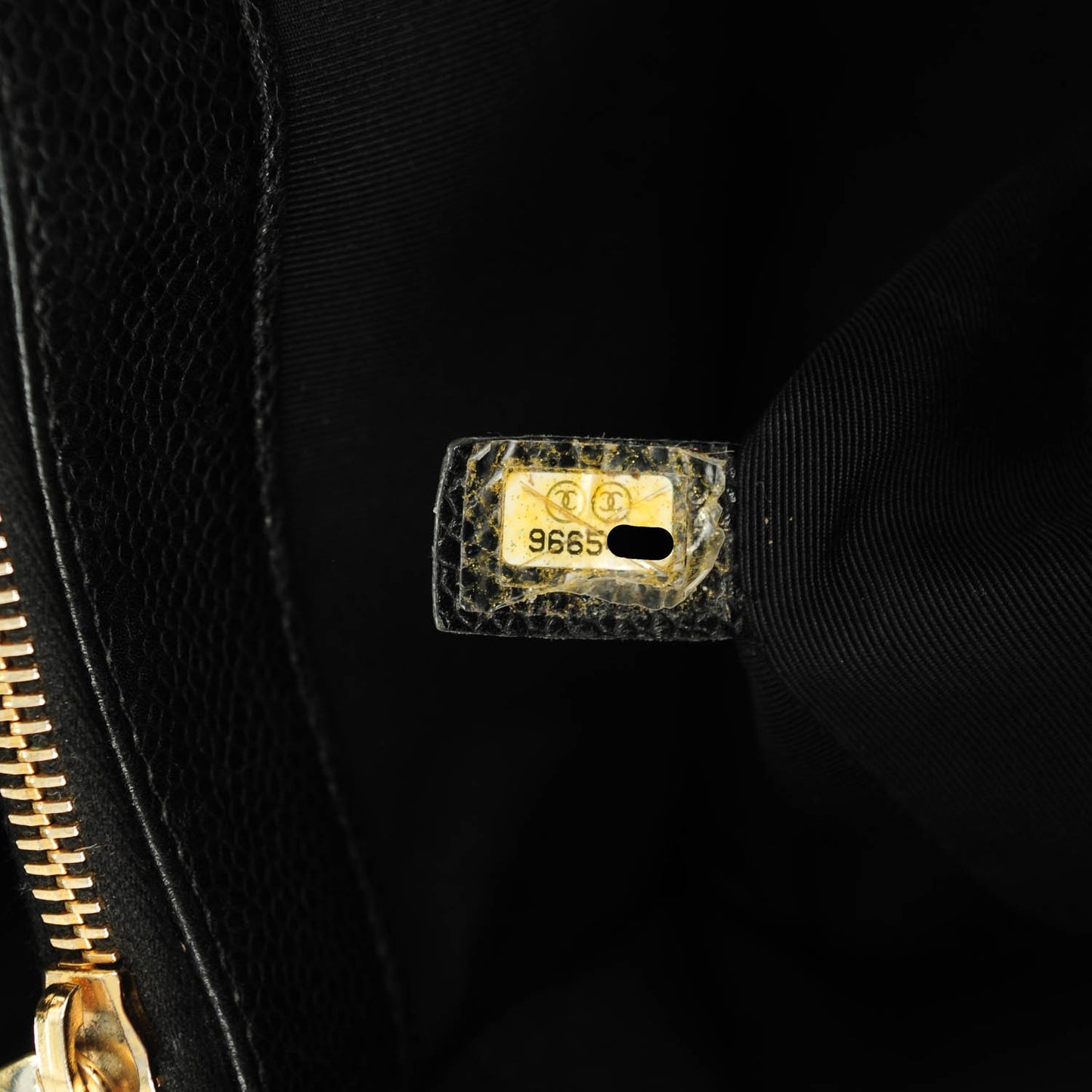 Caviar Quilted Grand Shopping Tote GST Black