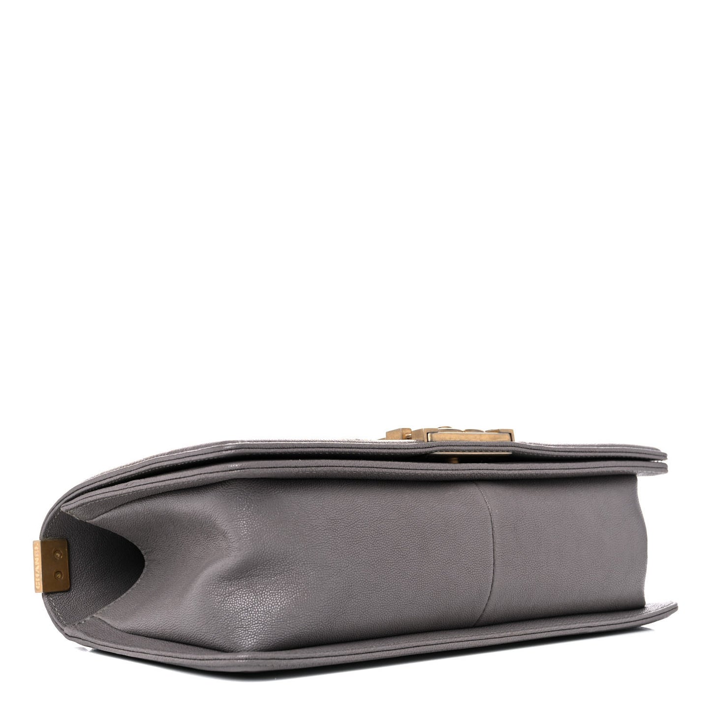 Caviar Quilted Medium Boy Flap Grey