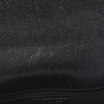 Chanel Caviar Chevron Quilted Medium Boy Flap Black 8 of 13