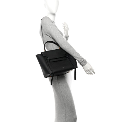Celine Grained Calfskin Mini Belt Bag Black 2 of 10