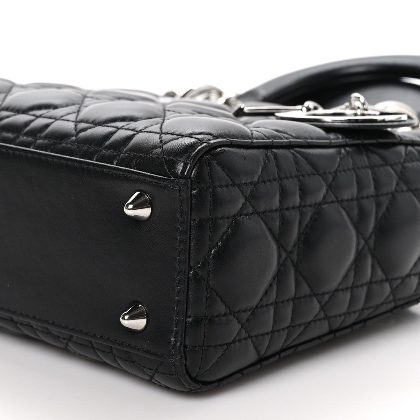 Lambskin Cannage Small Lucky Badges My Lady Dior Black