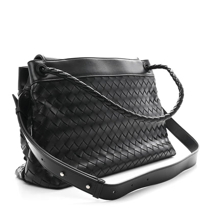 Bottega Veneta Calfskin Intrecciato Medium Andiamo Messenger Bag Black 3 of 12