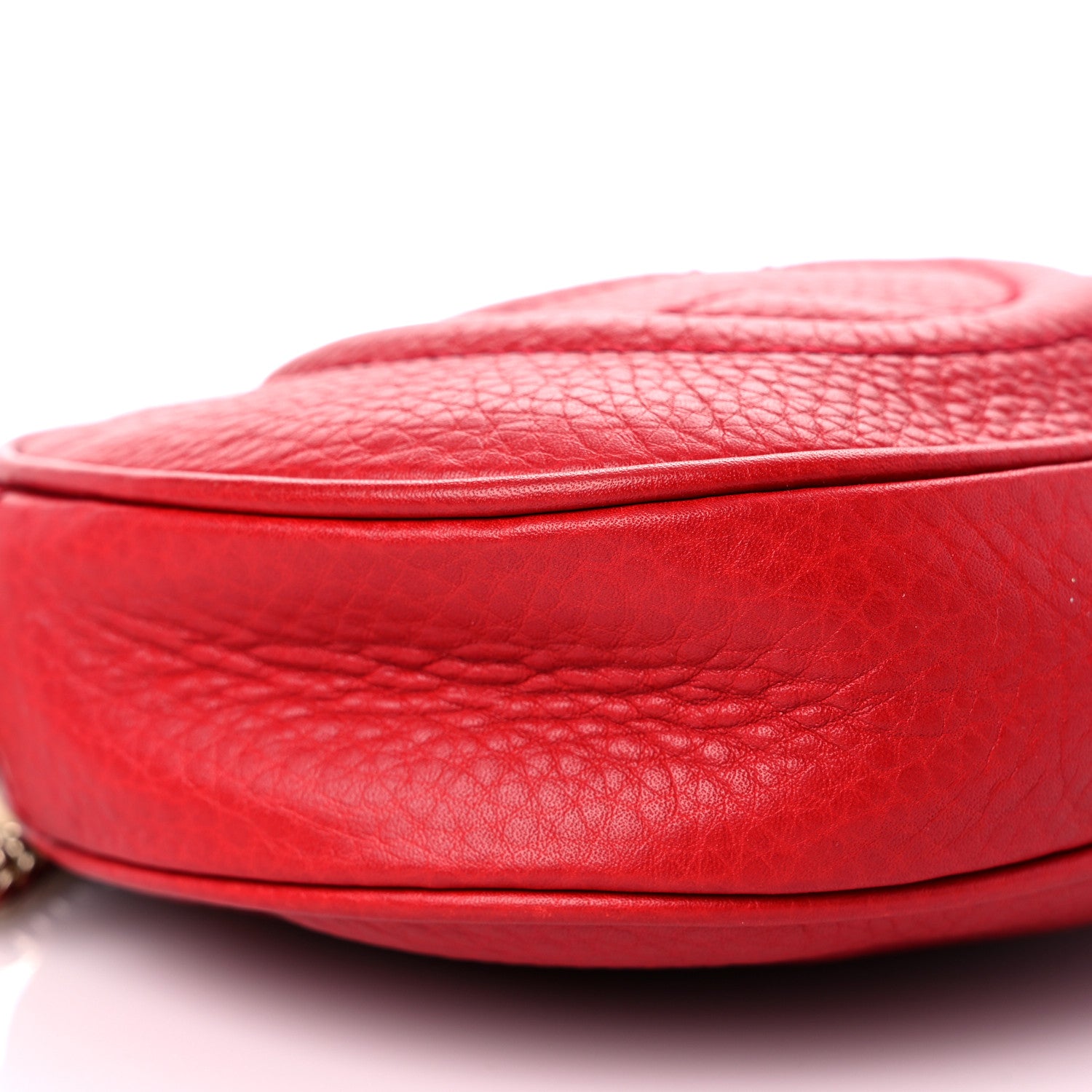 Gucci Pebbled Calfskin Mini Soho Chain Bag Tabasco Red 10 of 12