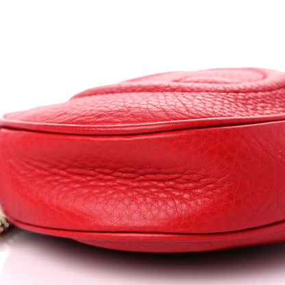 Gucci Pebbled Calfskin Mini Soho Chain Bag Tabasco Red 10 of 12