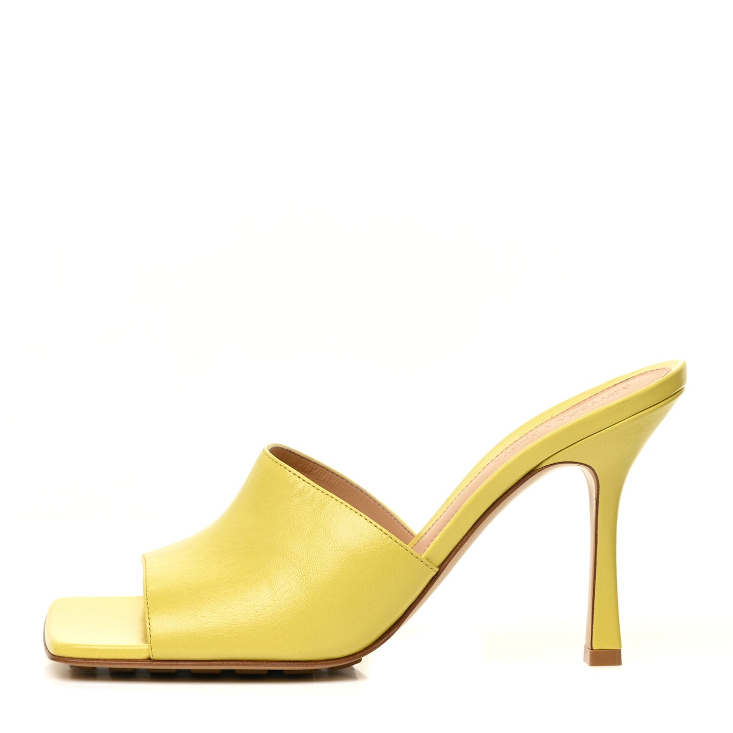 Lambskin Stretch Mule Sandals 39.5 Pear