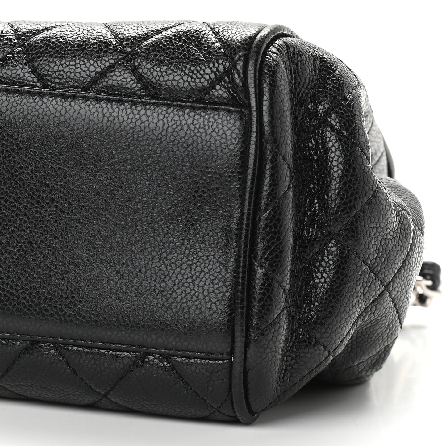 Caviar Quilted Timeless Accordion Flap Black