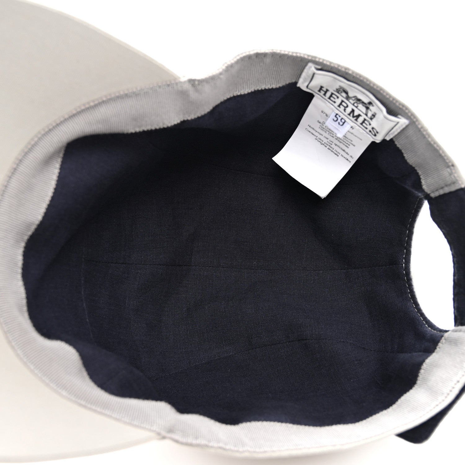 Hermes Stretch Cotton Lambskin Nevada Puzzle Equestre Hat 59 Pierre 7 of 8