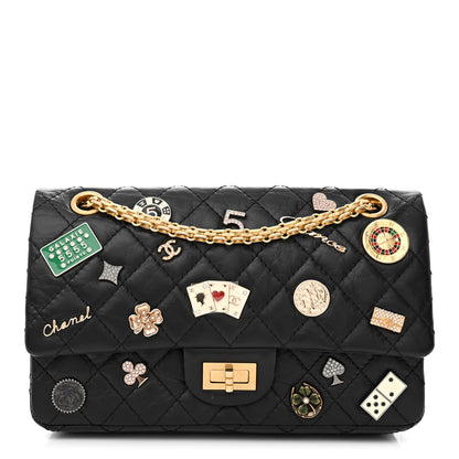 Chanel Aged Calfskin Lucky Charms 2.55 Reissue 225 Flap Black 1 of 11