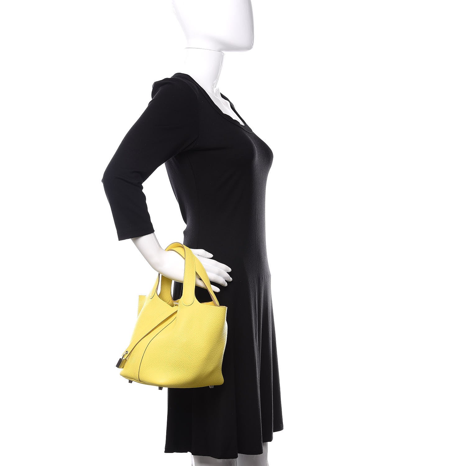 Hermes Taurillon Clemence Picotin Lock 18 PM Lime 2 of 11