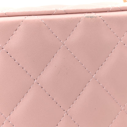 Chanel Lambskin Resin Quilted Vanity Case With Chain Pink 11 of 14