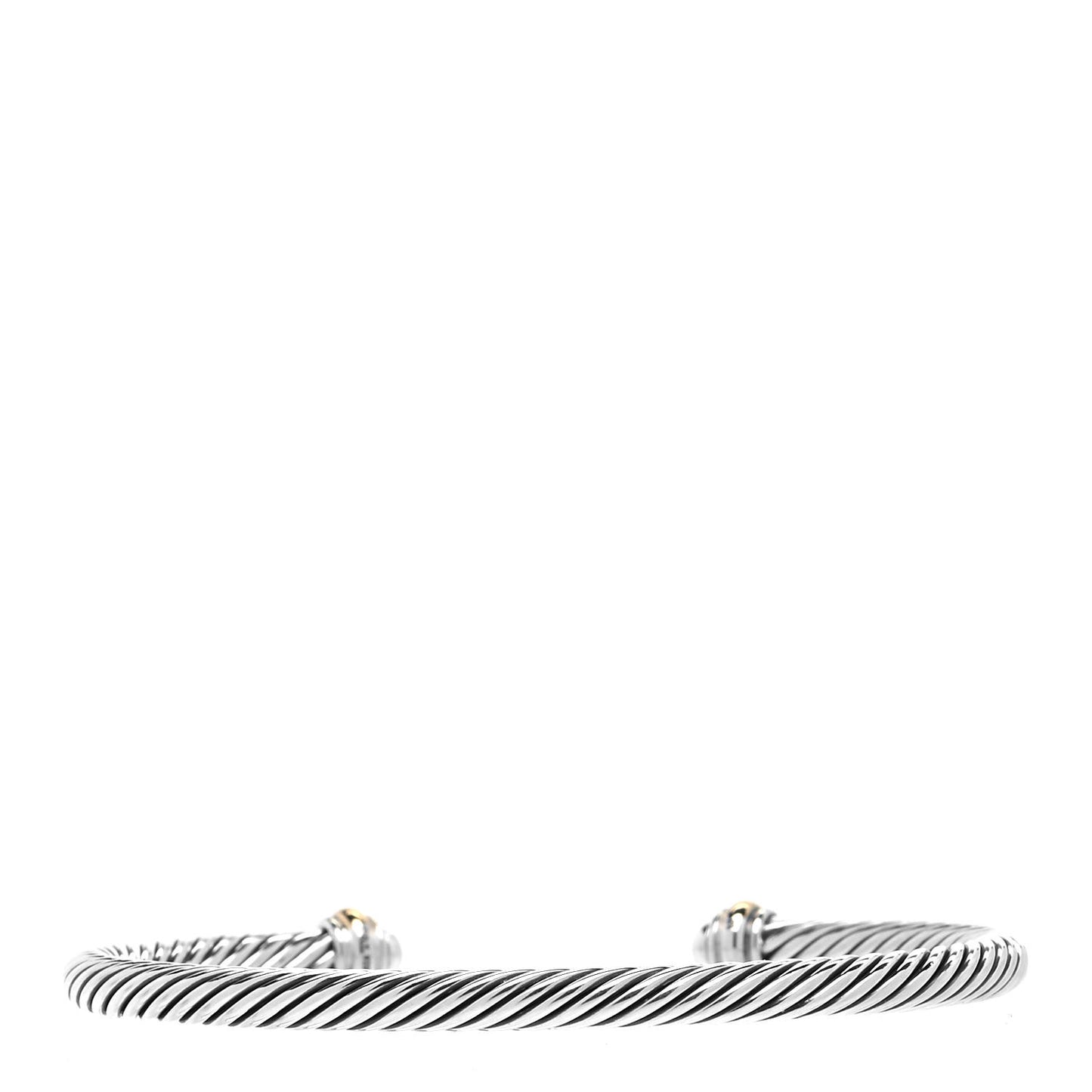 Sterling Silver 18K Yellow Gold 4mm Cable Classics Bracelet
