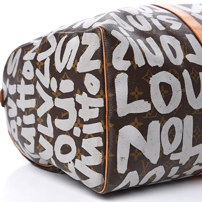 Louis Vuitton Graffiti Keepall 50 Silver 8 of 15