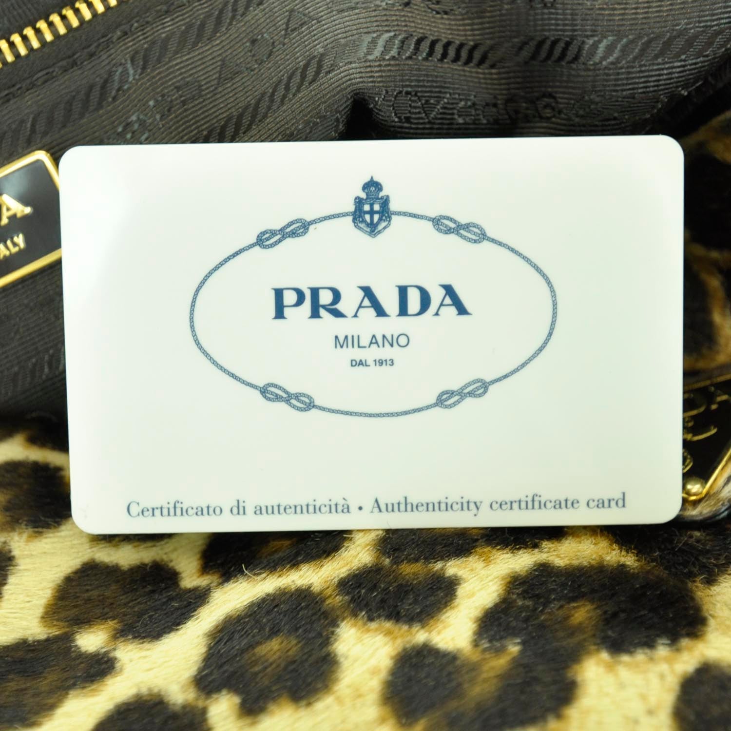 Prada Calf Hair Leopard Print Shoulder Bag 13 of 14