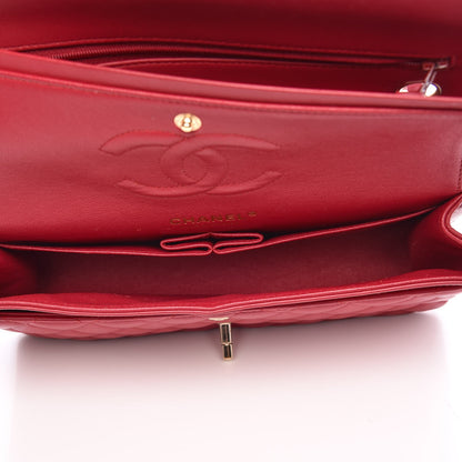 Chanel Lambskin Quilted Medium Double Flap Dark Pink 5 of 8