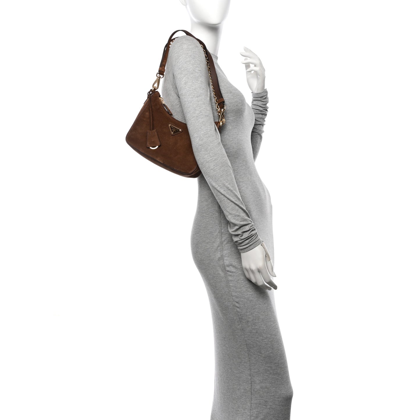 Scamosciato Suede Mini Re-Edition Shoulder Bag Cacao