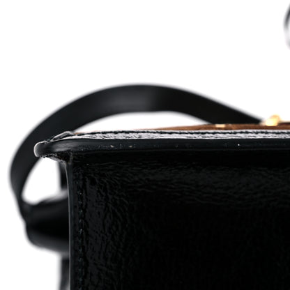 Gucci Velvet GG Monogram Web Mini Sylvie Top Handle Bag Brown Black Oro Vecchio 13 of 15