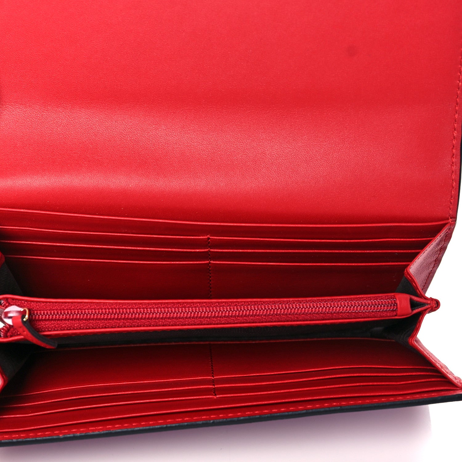 Gucci Moon Calfskin Continental Wallet New Rosette Hibiscus Red 5 of 7