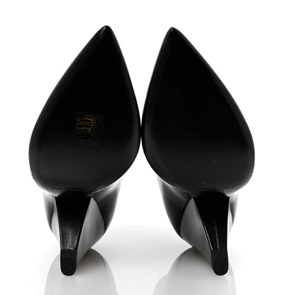 Saint Laurent Calfskin Niki 85 Wedge Booties 39.5 Black 6 of 10