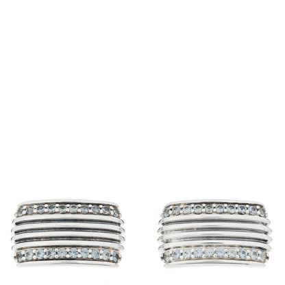 David Yurman Sterling Silver Gray Sapphire Royal Cord Cufflinks 1 of 5