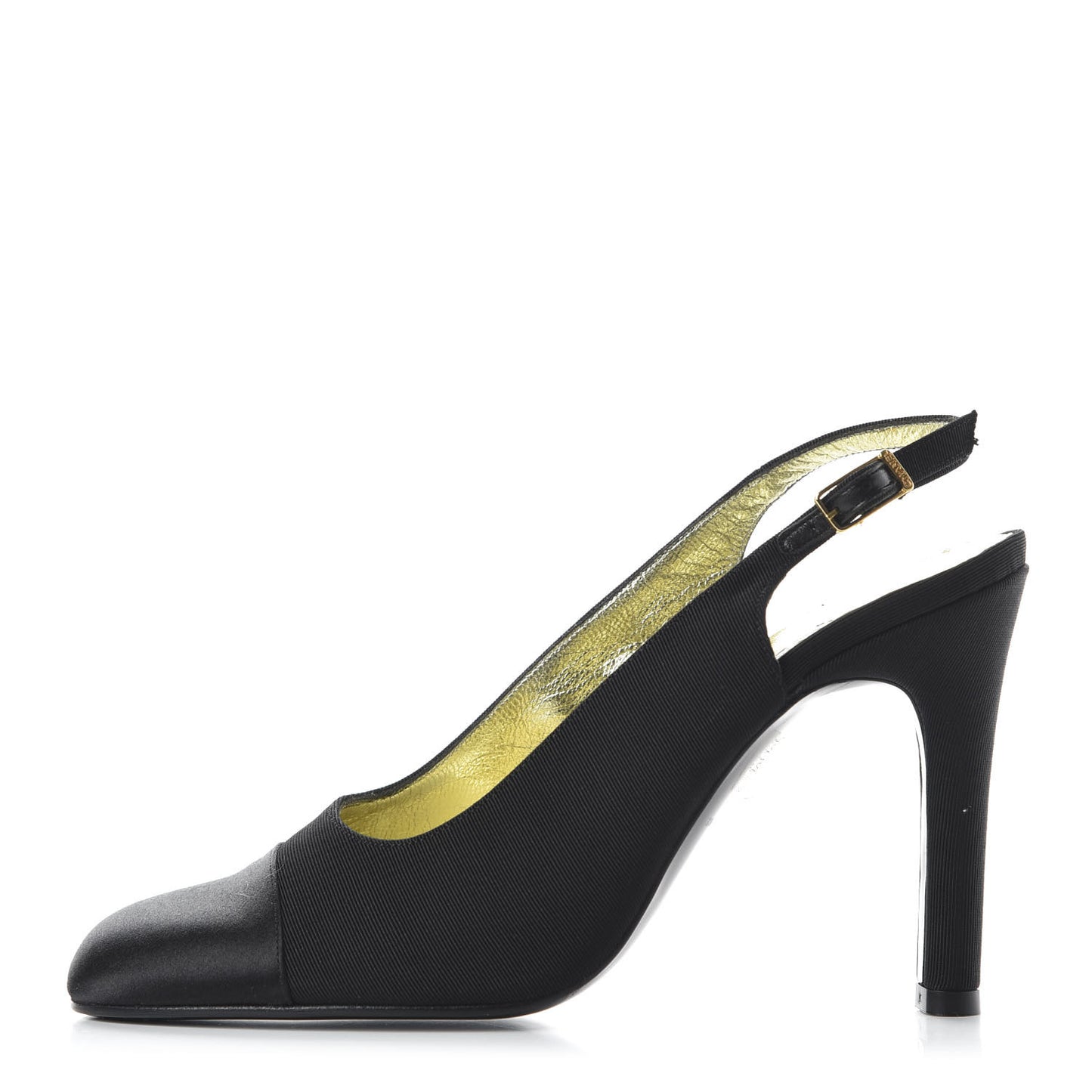 Grosgrain Cap Toe Slingback Pumps 36 Black