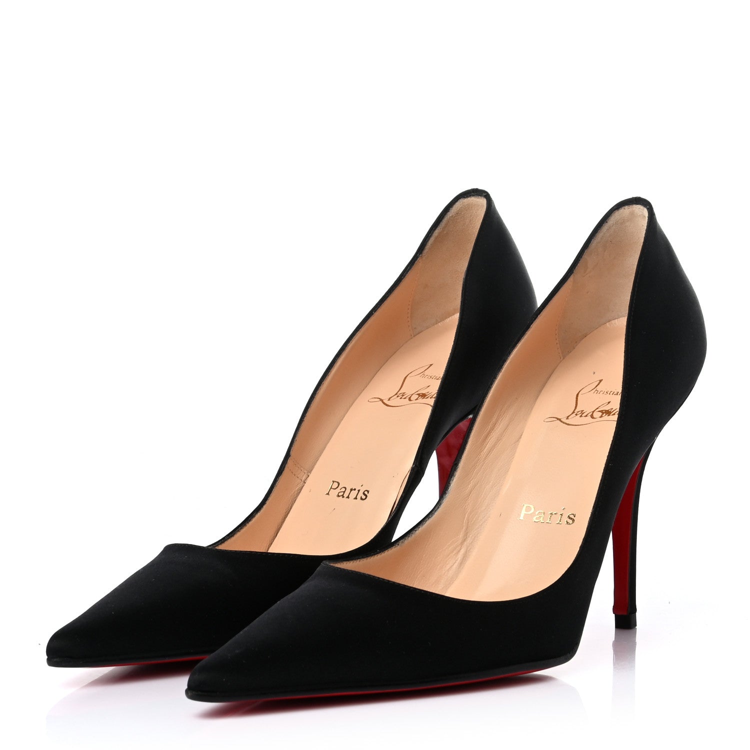 Christian Louboutin Satin Decollete 554 100 Pumps 39.5 Black 2 of 6