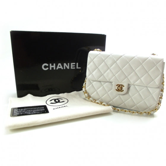 Lambskin Mini Flap White