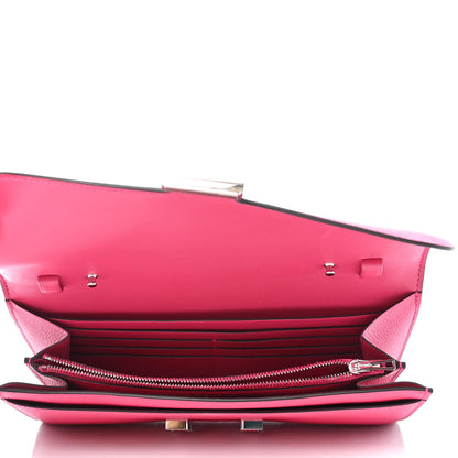Hermes Epsom Lizard Constance Wallet To Go Rose Mexico 4 of 4