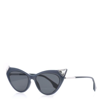 Fendi Acetate Metal FF Cat Eye Sunglasses FF 0356/S Blue 1 of 8