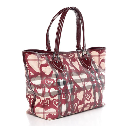 Burberry Nova Check Heart Tote Red 3 of 9