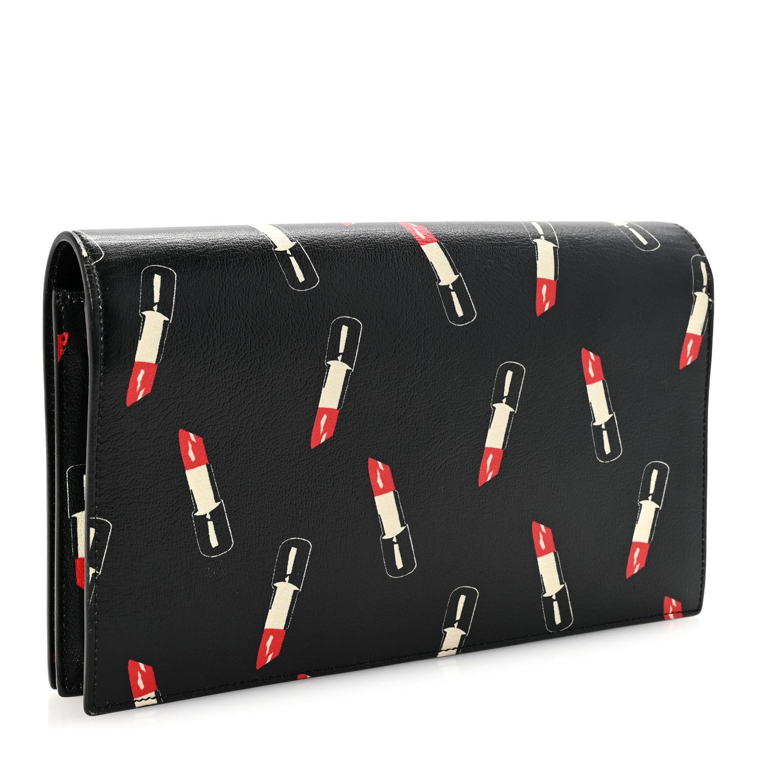 Saint Laurent Calfskin Lipstick Print Classic Monogram Kate Clutch Black 3 of 6