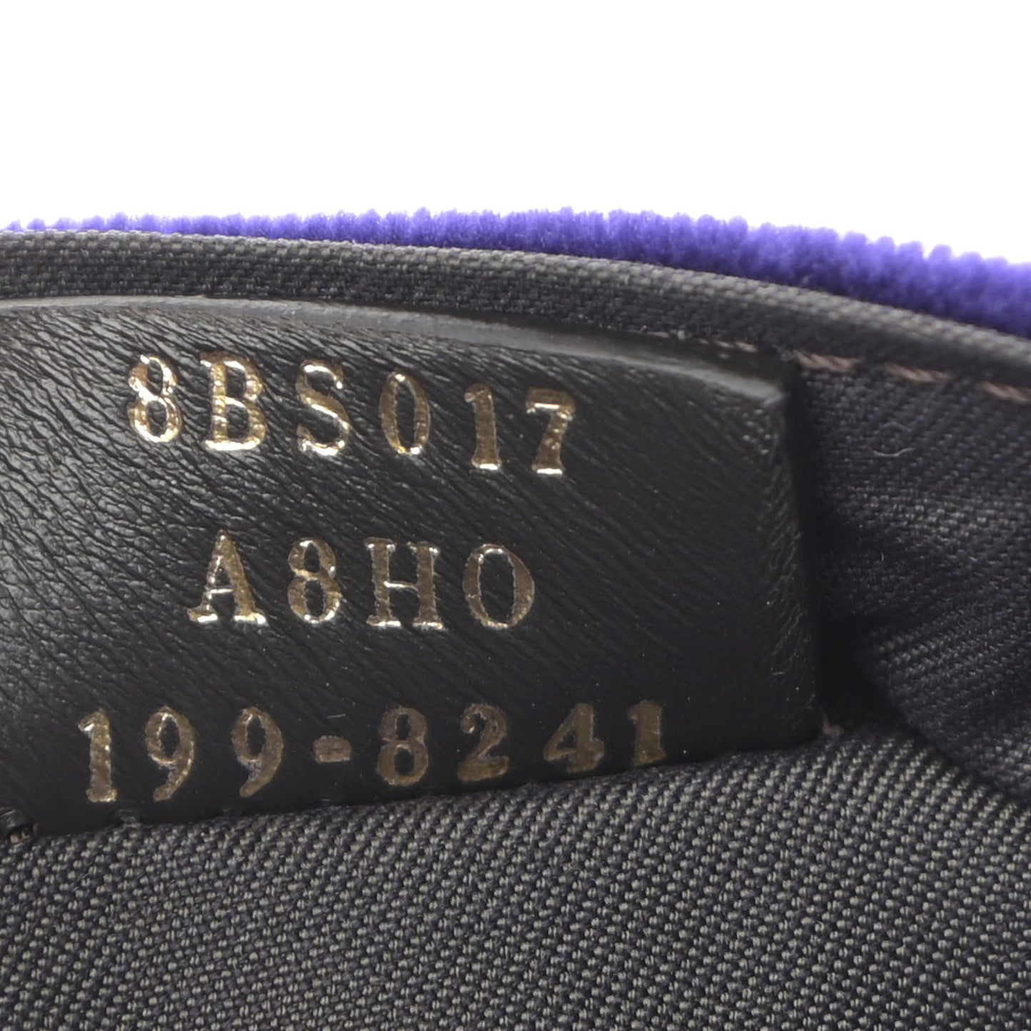 Velluto FF Embossed Mini Baguette Viola Plus