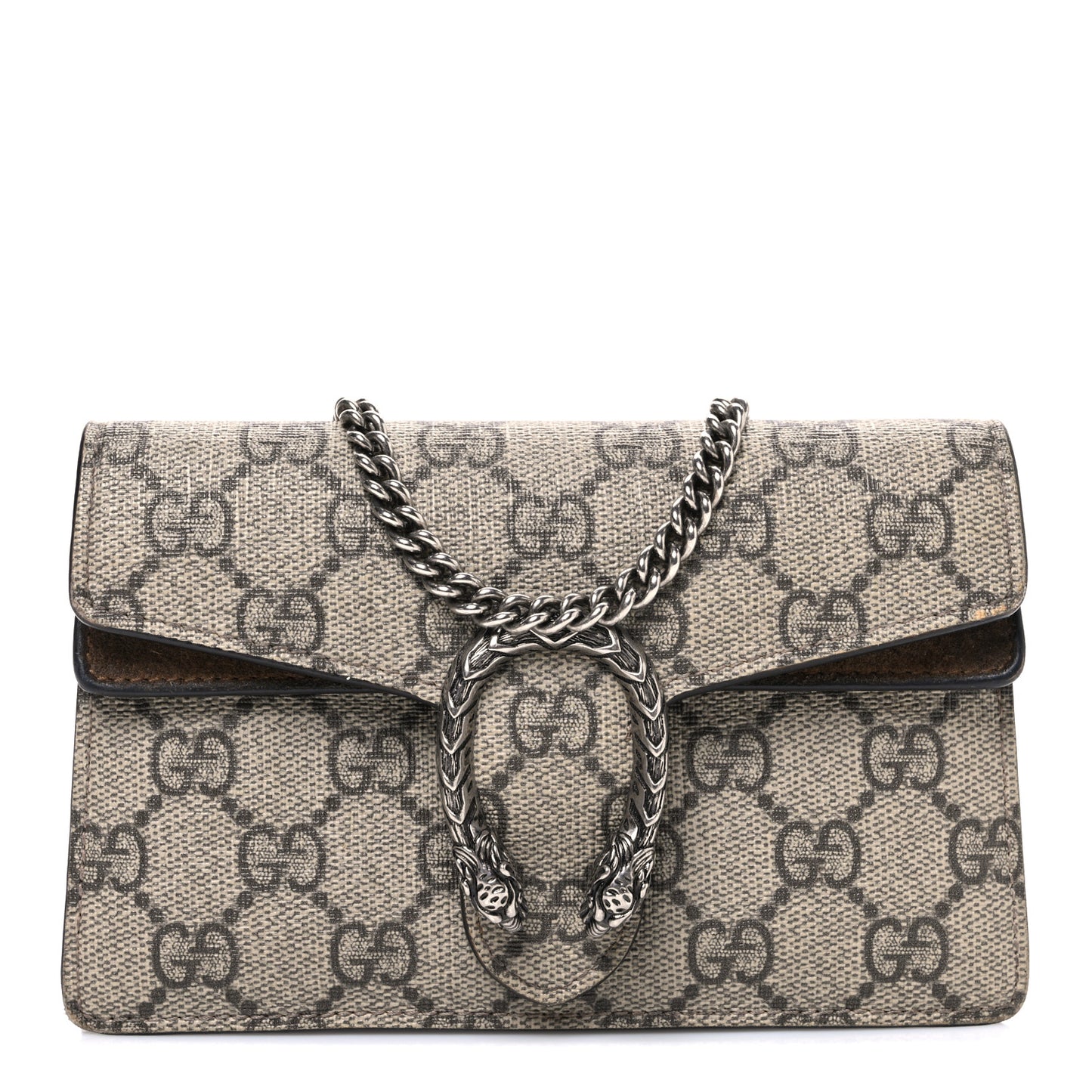 GG Supreme Monogram Super Mini Dionysus Shoulder Bag Taupe