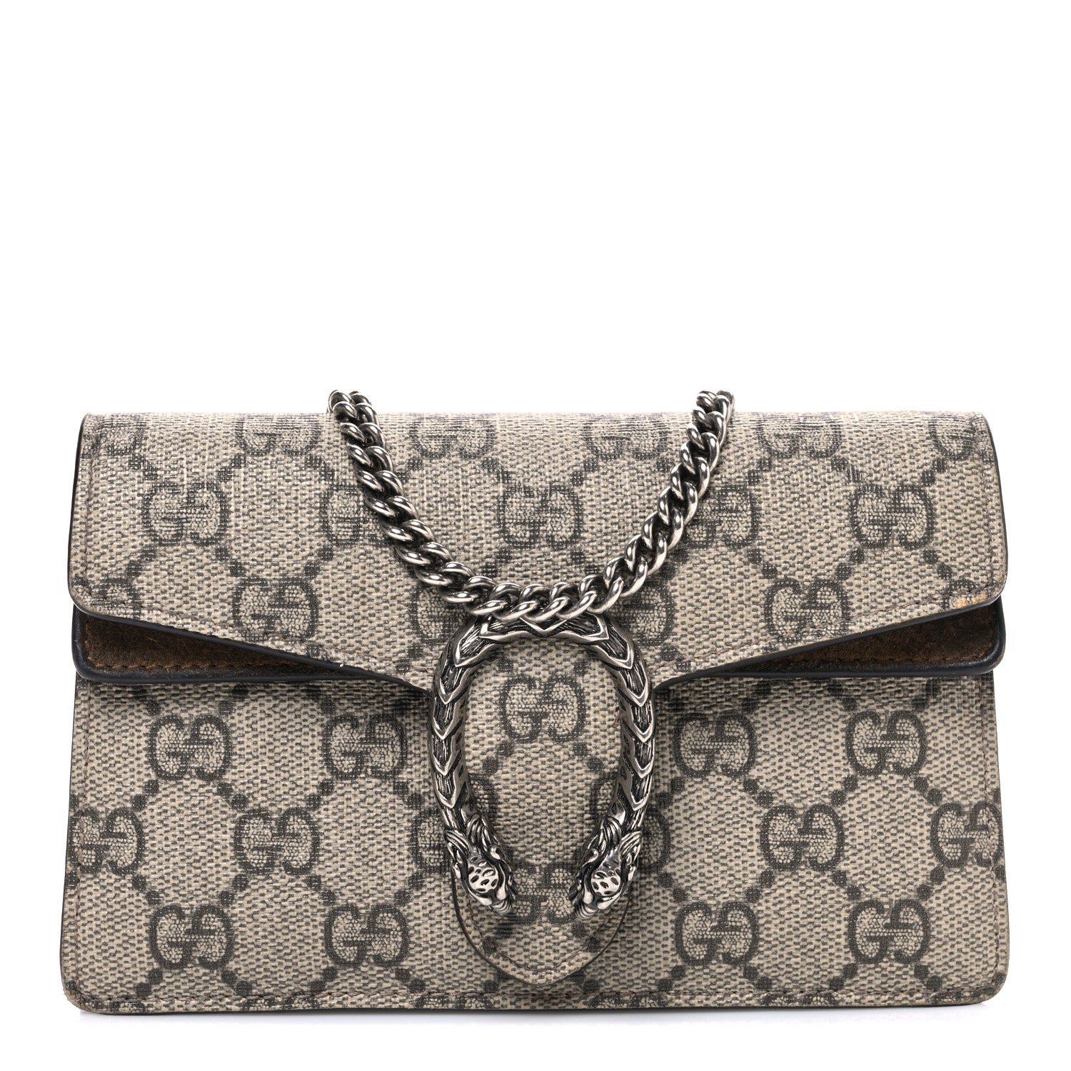 Gucci GG Supreme Monogram Super Mini Dionysus Shoulder Bag Taupe 1 of 11