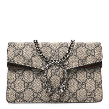 Gucci GG Supreme Monogram Super Mini Dionysus Shoulder Bag Taupe 1 of 11