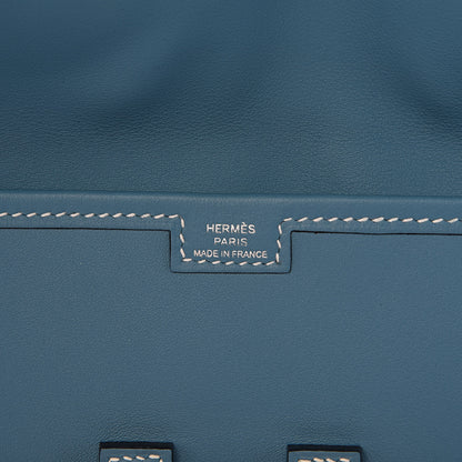 Hermes Swift Jige Elan 29 Clutch Blue Jean 6 of 9
