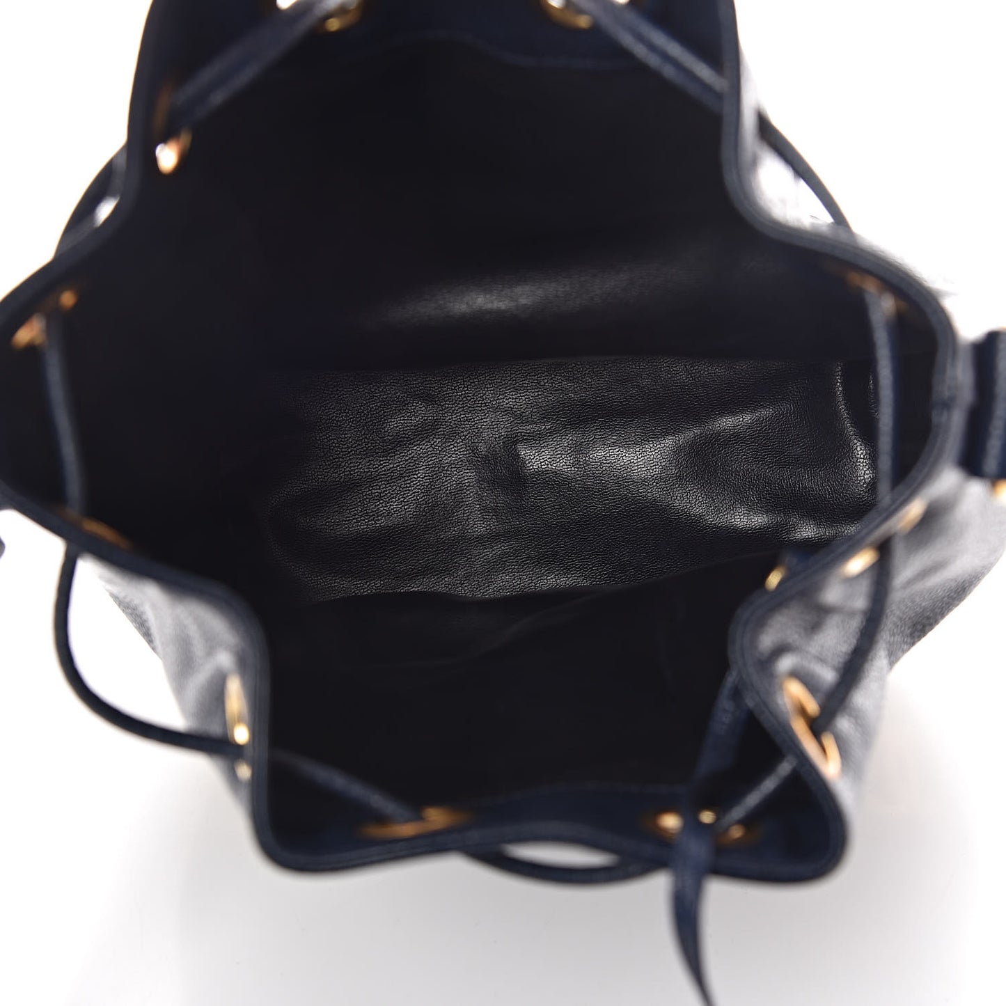 Caviar CC Drawstring Shoulder Bag Blue
