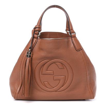 Gucci Pebbled Calfskin Small Soho Shoulder Bag Dusty Blush 1 of 17