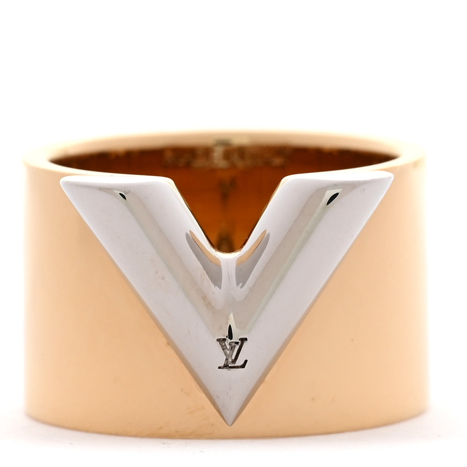 Louis Vuitton Brass Essential V Ring M Gold Silver 1842974