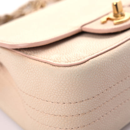 Chanel Grained Calfskin Mini Square Classic Pure Flap Nude 8 of 29