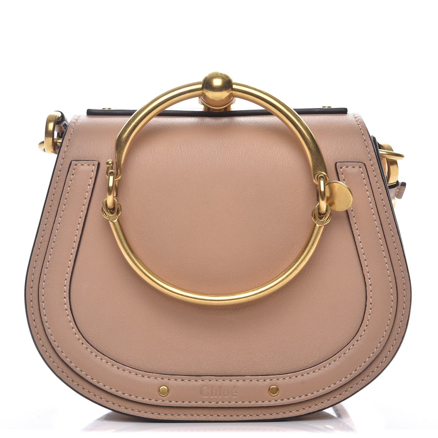 Chloe Calfskin Suede Small Nile Bracelet Bag Biscotti Beige 1 of 9