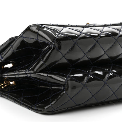 Chanel Patent Quilted Accordion Reissue 2.55 Flap Navy 8 of 13