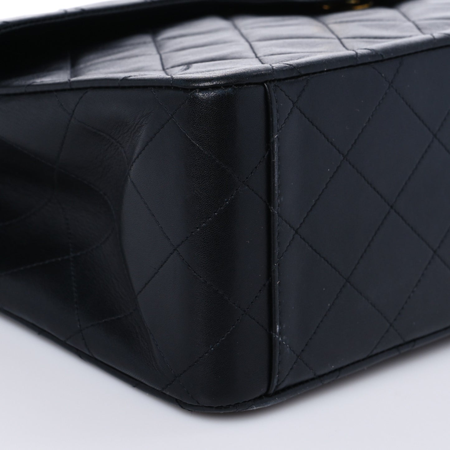 Lambskin Quilted XL Jumbo Single Flap Black