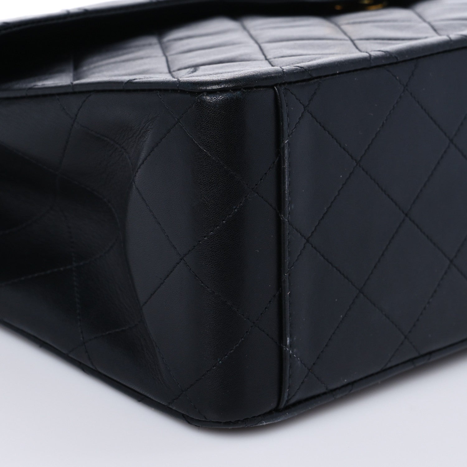 Chanel Lambskin Quilted XL Jumbo Single Flap Black 8 of 10