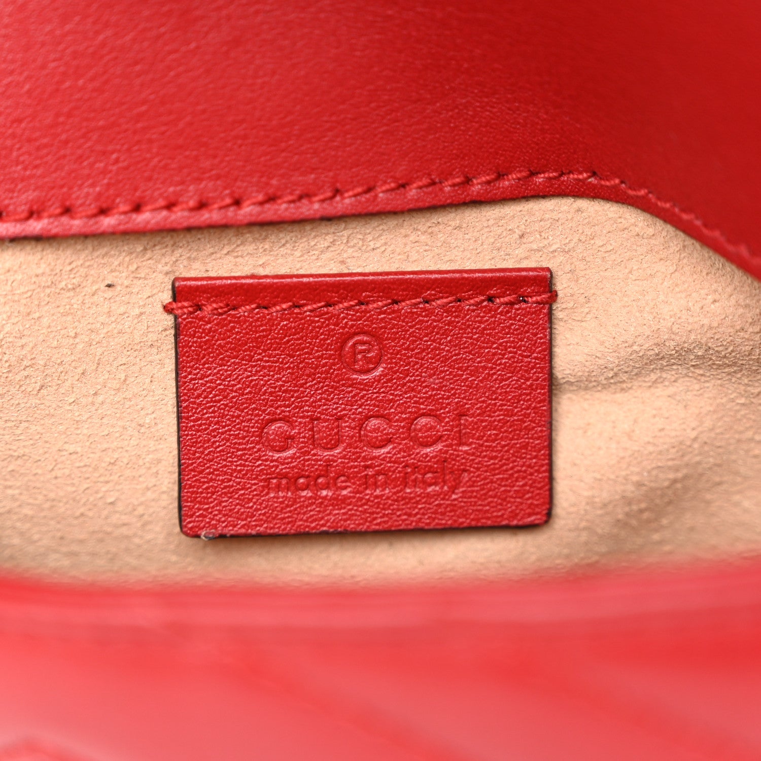 Gucci Calfskin Matelasse Super Mini GG Marmont Shoulder Bag Hibiscus Red 6 of 10