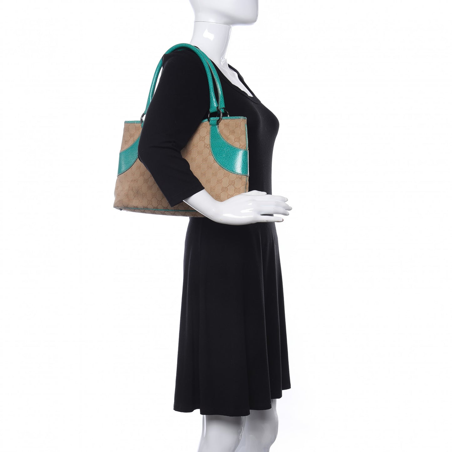 Monogram Shoulder Bag Turquoise